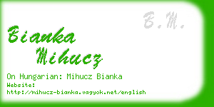 bianka mihucz business card